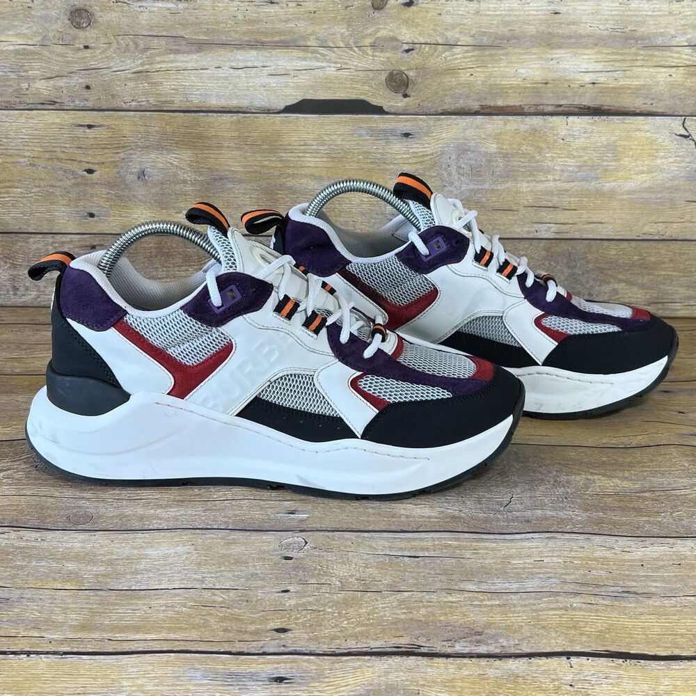 Burberry Ramsey Multi-Color Mesh‎ Suede Leather Chunky Sneakers Mens Low Top - Picture 4 of 12